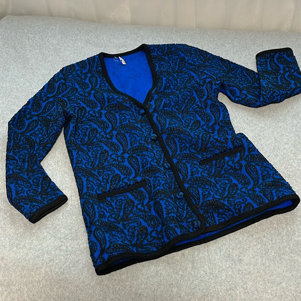 Vintage Whimsigoth Cardigan Sweater Jacket Womens Medium Petite Grunge Moody